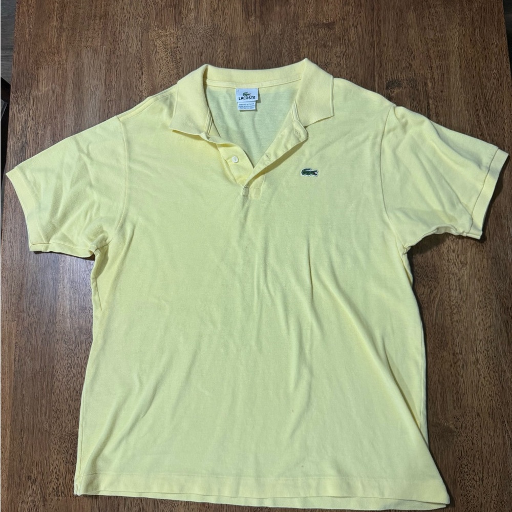 Lacoste Men's Yellow Polo Shirt